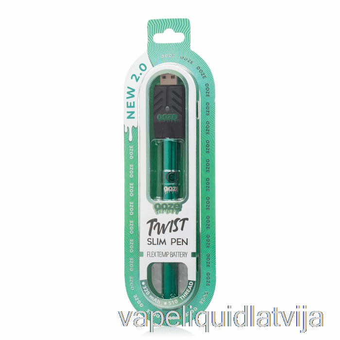 Ooze Slim Twist Pildspalva 2.0 Flex Temp Baterija Aqua Teal Vape šķidrums